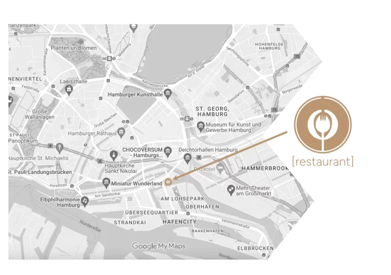 Rudolph's [restaurant] - Where we are! Here is where you can find our lovely restaurant in Hamburg's HafenCity.